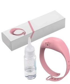 Bracelet distributeur de gel anti-septique rose