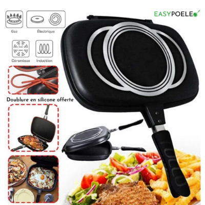 Poêle à griller double face avec les fruits