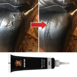 Liquide noir et cuir reparer