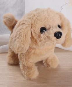 chien en peluche interactif porte bonheur