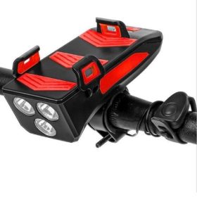 Éclairage de vélo 4 en 1  klaxon support et chargeur téléphone