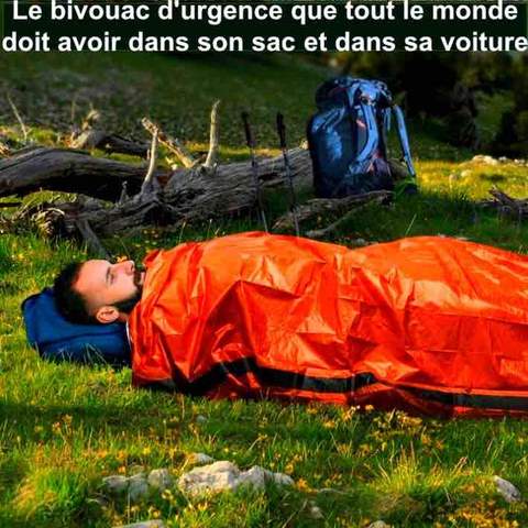 sac de couchage bivouac urgence