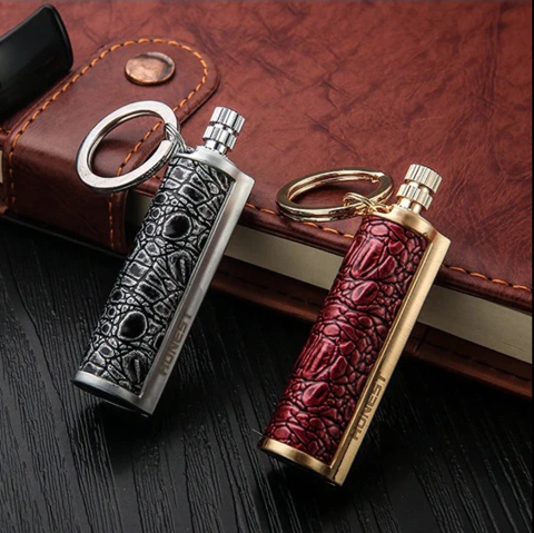 Allumette permanente marron et argent