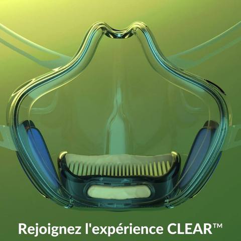 masque clear handysafe transparent et anti-buée