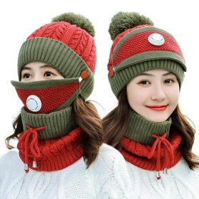 Ensemble d'hiver bonnet + écharpe femme