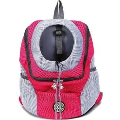 Sac à dos de transport pour chien et chat rouge