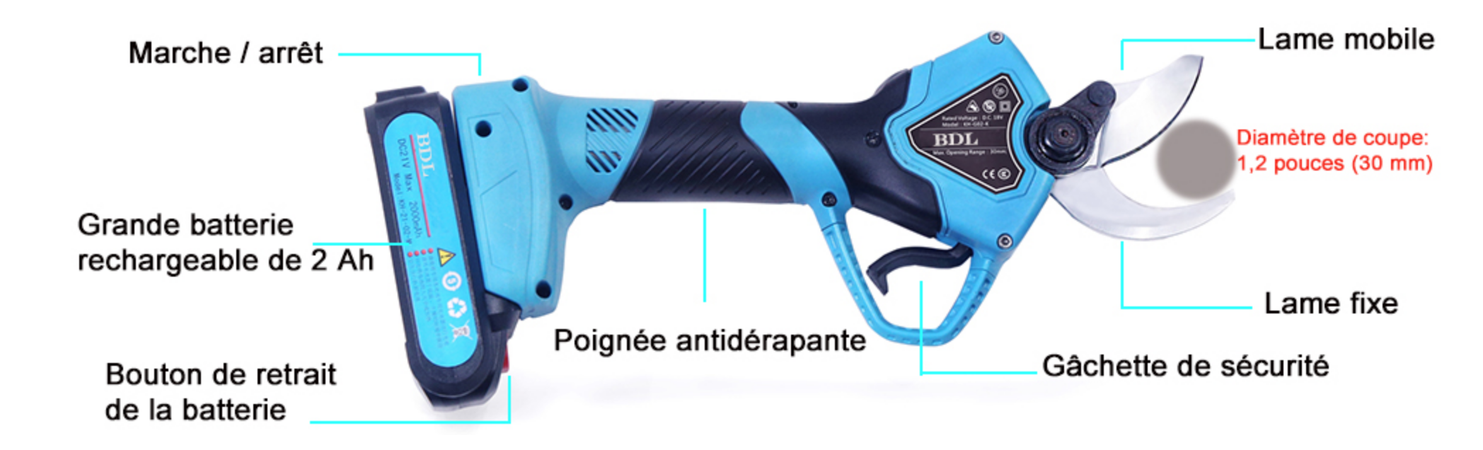 ciseaux d'élagage de branche | Sécateur électrique