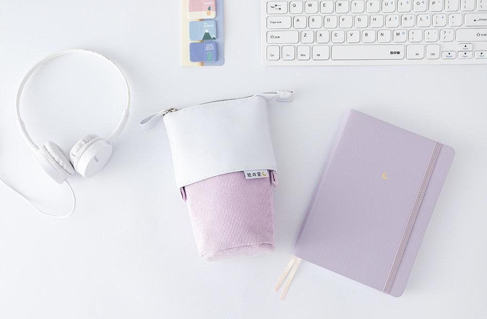 lilac pop up + notebook