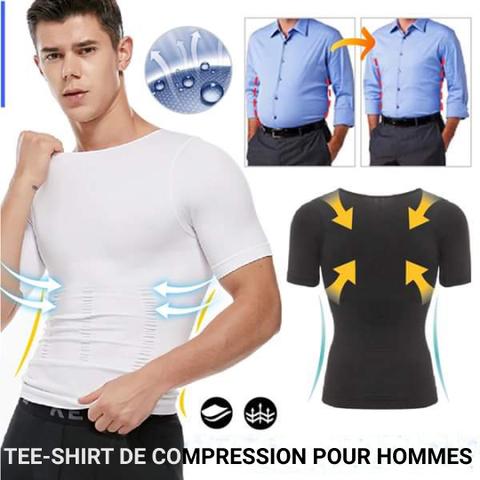 Tee-shirt de compression pour hommes avec son effet sur le corps