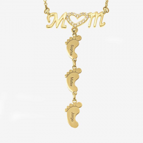 Collier pour la fête des mères avec Pendentif en Acier Inoxydable