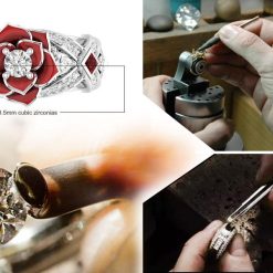 Bague fleur rose naturelle
