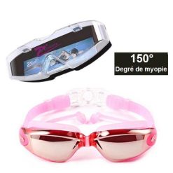 Lunettes de natation myopie rose