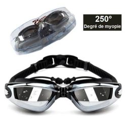 Lunettes de natation myopie Noir blanc