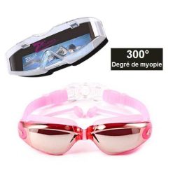 Lunettes de natation myopie rose