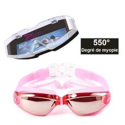 Lunettes de natation myopie rose