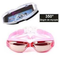 Lunettes de natation myopie rose