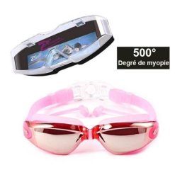 Lunettes de natation myopie rose