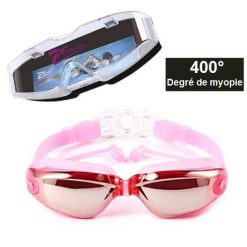 Lunettes de natation myopie rose