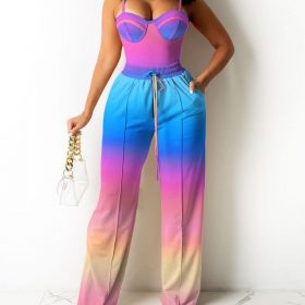 Ensemble décontracté sans manches pour femmes