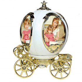 Boîte à musique rotative avec photos souvenirs