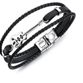 Bracelet guitare en cuir