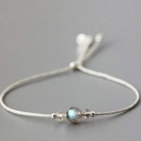 Bracelet pierre de lune en argent sterling 925