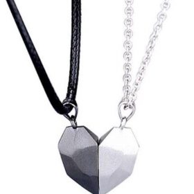 Collier pour couple en forme de cœur