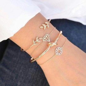 Ensemble de bracelets tendances (lot de 4)