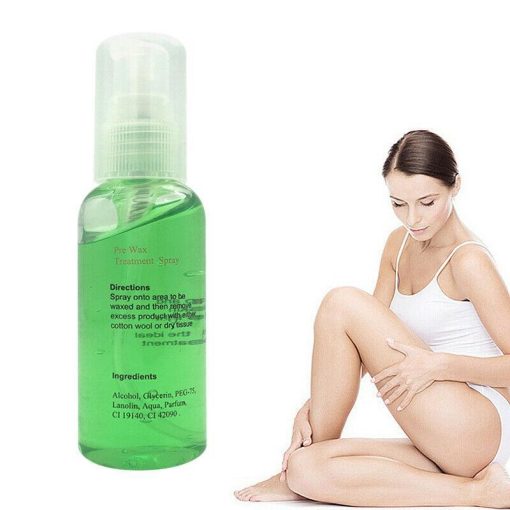 Spray d’épilation permanente 100 % naturel le resultat sur la peau d'une femme