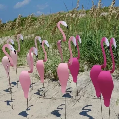 Décoration de jardin Flamant plage