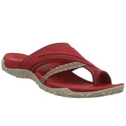 Ella Weber's Malena Orthosandals - Sandales à bout clip avec semelle en daim rouge