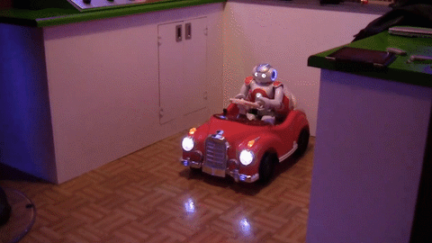 Robot conduit la voiture