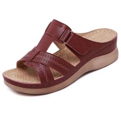 sandale-orthopedique-femme marron pur