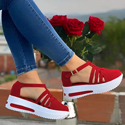 Libiyi Sandales orthopédique rouge