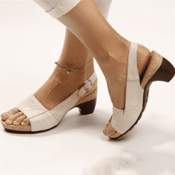 Sandales à talons orthopédiques blanc