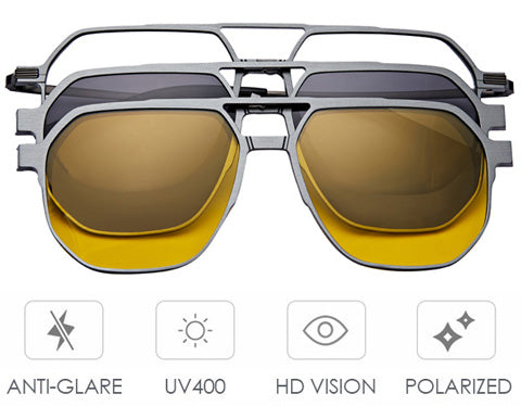 Lunettes de soleil polarisées 3 en 1