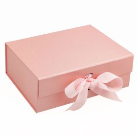 Coffret cadeau magnétique  avec couvercle et ruban pour cadeaux