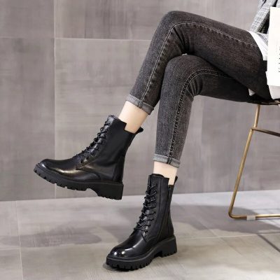 Bottes Martin en cuir de vachette 