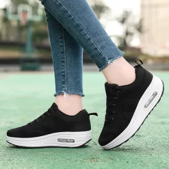 Sneakers Orthopédiques à Bulle d'Air noir