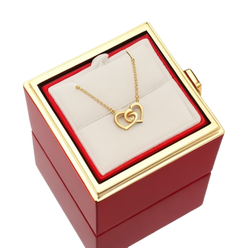 Coffret rose éternelle avec collier 2