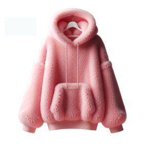 Vibe rose Hoodie chauffant en peluche