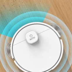 robot aspirateur en cours d’utilisation dans une maison