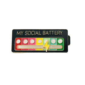 Broches de batterie sociale en émail pour 7 jours par semaine