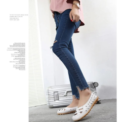 Ballerines en cuir confortables pour femme style jeune fille
