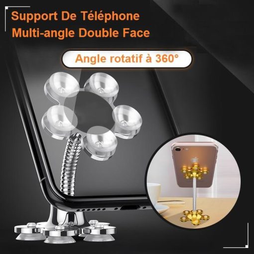 Support de téléphone avec ventouse double ace