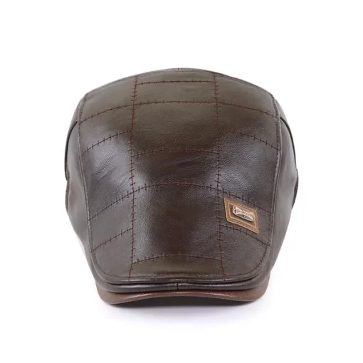 Béret de style italien haut de gamme marron claire