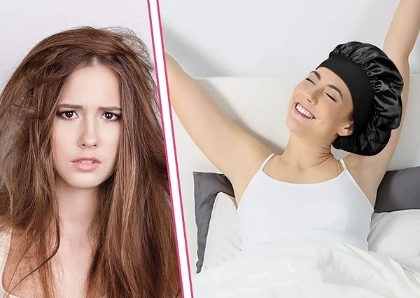 Bonnet cheveux soie
