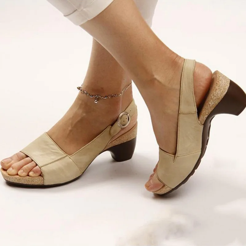 Sandales à talons orthopédiques élégant 