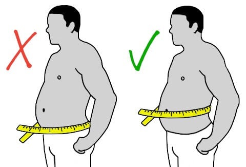 Image of how to correctly measure yourself before purchasing LumbarMate.