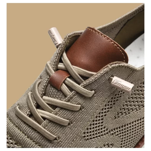 Vue latérale de chaussures homme Urbano en maille respirante pour l’été